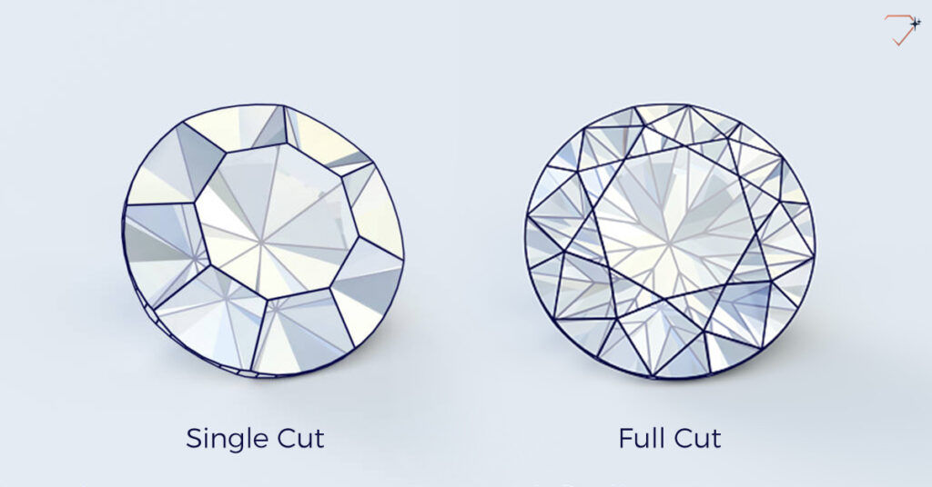 Single cut vs full cut diamonds