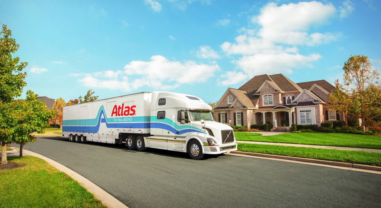 Atlas Vanline's semi on the road moving family accross Canada