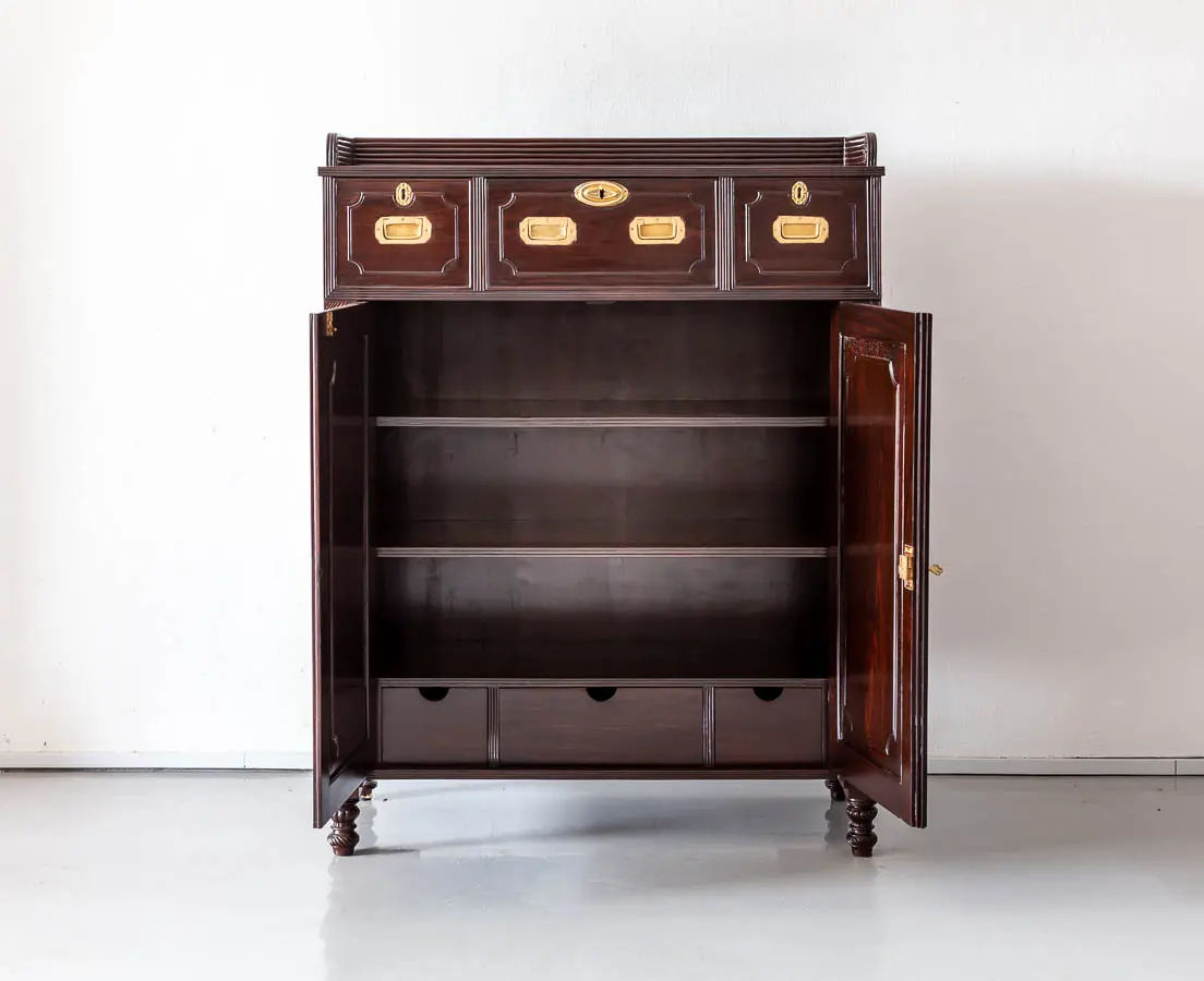Antique Cupboards - British Colonial Rosewood Sideboard - The Past Perfect Collection- Singapore