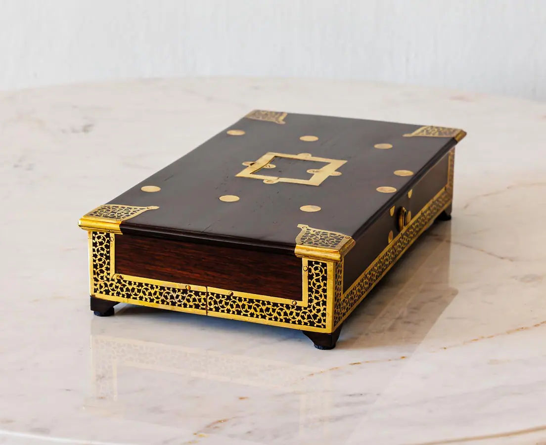 Antique Boxes - British Colonial Rosewood Storage Box - The Past Perfect Collection - Singapore