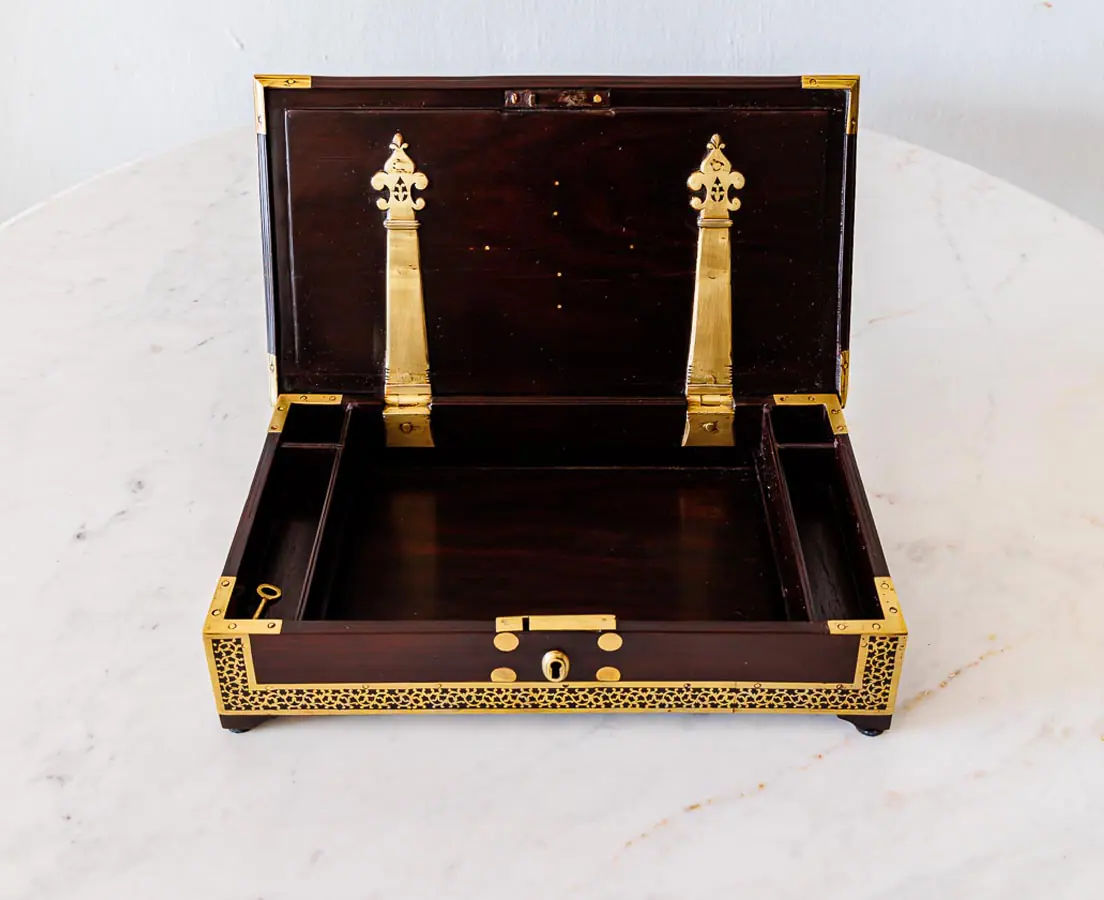 Antique Boxes - British Colonial Rosewood Storage Box - The Past Perfect Collection - Singapore