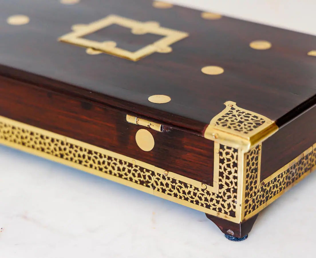 Antique Boxes - British Colonial Rosewood Storage Box - The Past Perfect Collection - Singapore
