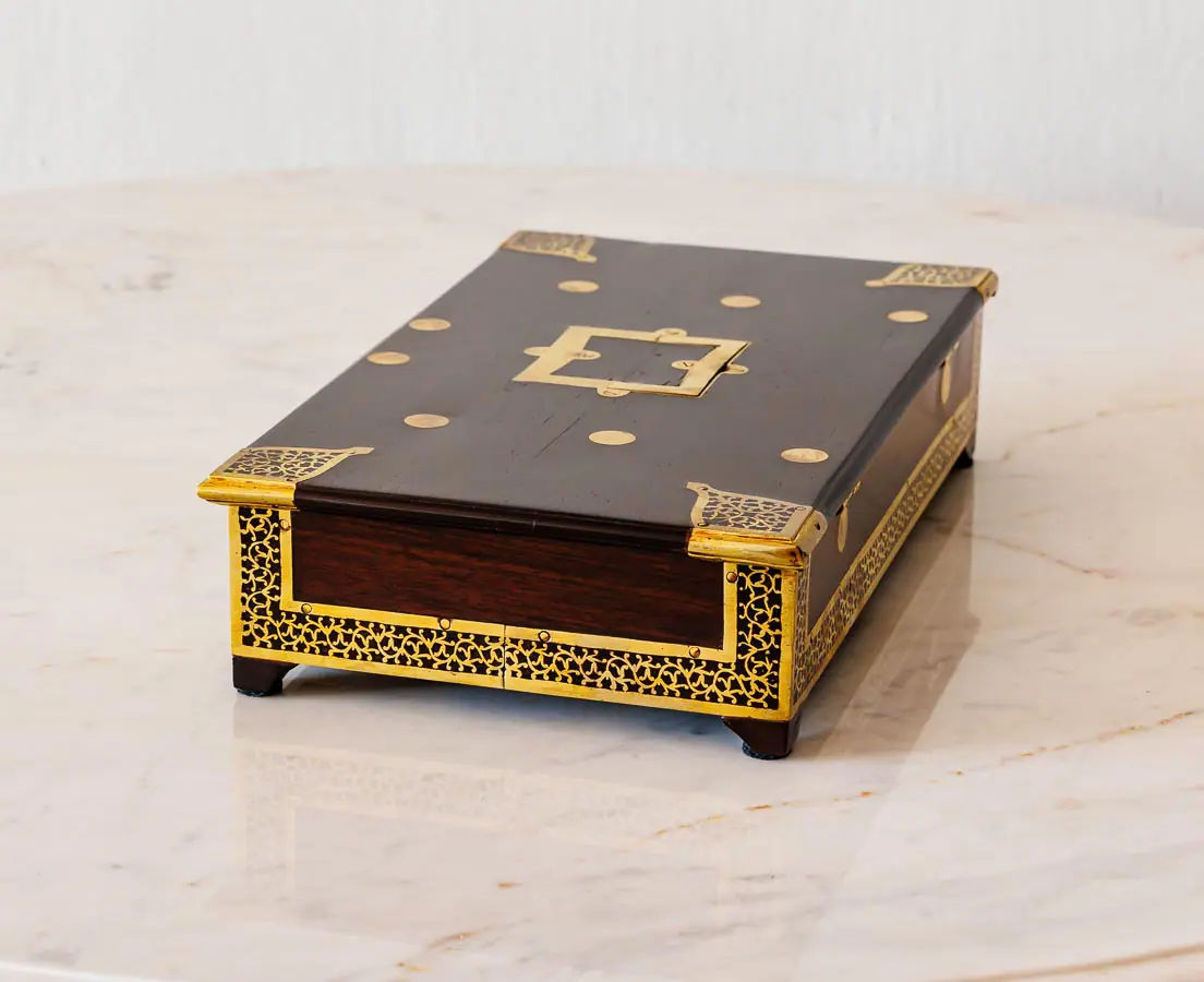 Antique Boxes - British Colonial Rosewood Storage Box - The Past Perfect Collection - Singapore