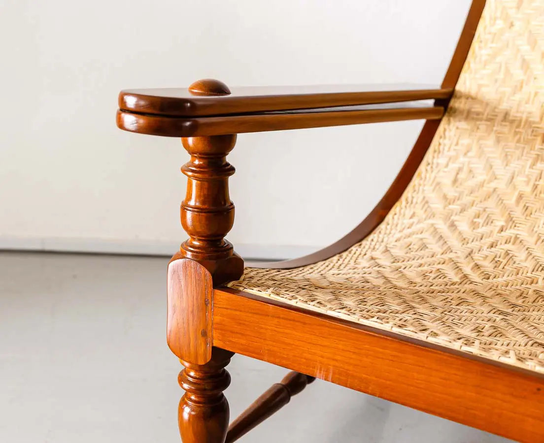 Antique British Colonial Teakwood Planter's Chair - The Past Perfect Collection - Singapore