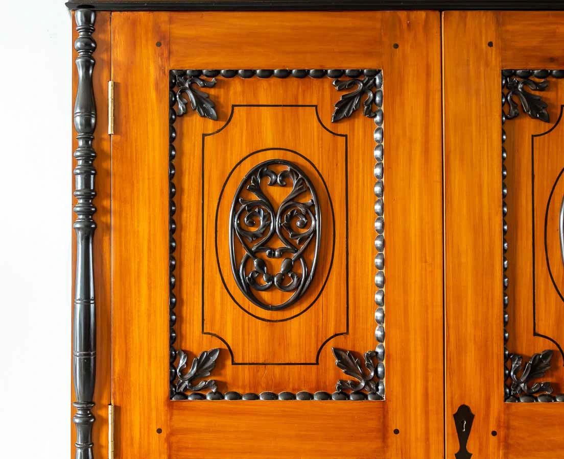 Antique Cupboards - Dutch Colonial Satinwood & Ebony Cupboard - The Past Perfect Collection - Singapore