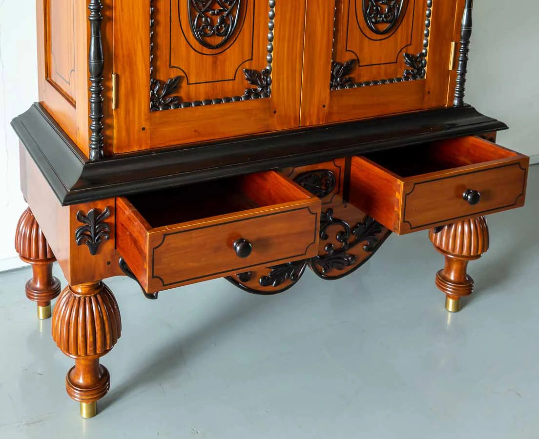 Antique Cupboards - Dutch Colonial Satinwood & Ebony Cupboard - The Past Perfect Collection - Singapore