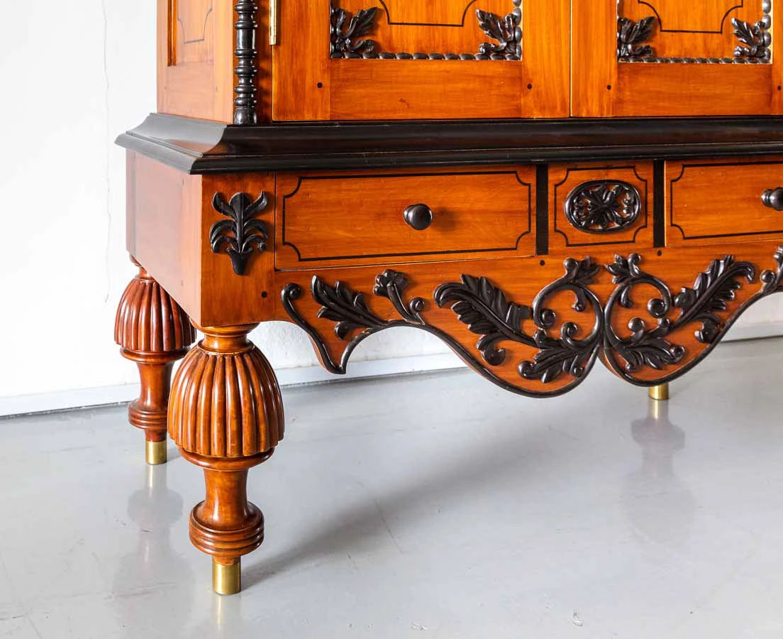 Antique Cupboards - Dutch Colonial Satinwood & Ebony Cupboard - The Past Perfect Collection - Singapore