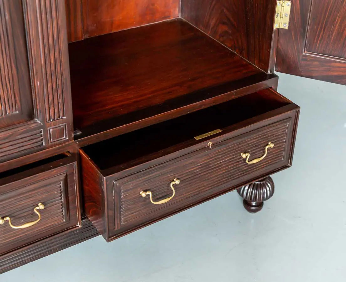 Antique Cupboards - Portuguese Colonial Rosewood Cupboard - The Past Perfect Collection - Singapore