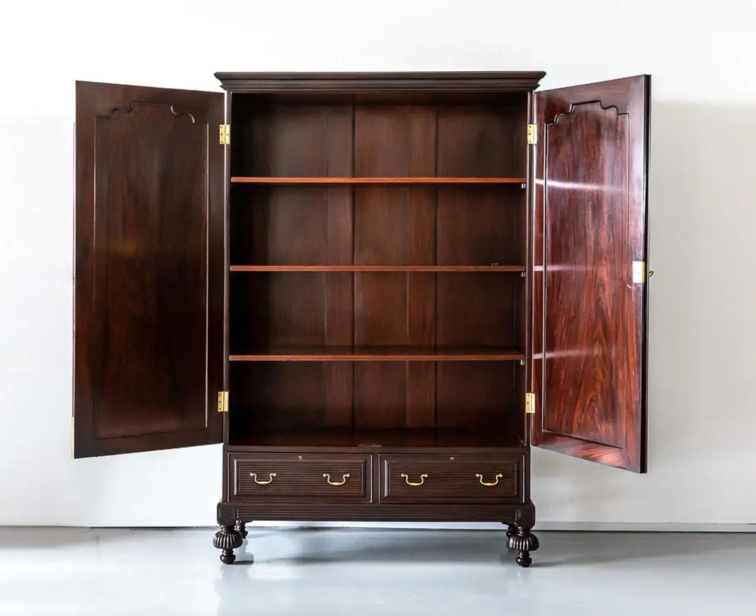 Antique Cupboards - Portuguese Colonial Rosewood Cupboard - The Past Perfect Collection - Singapore
