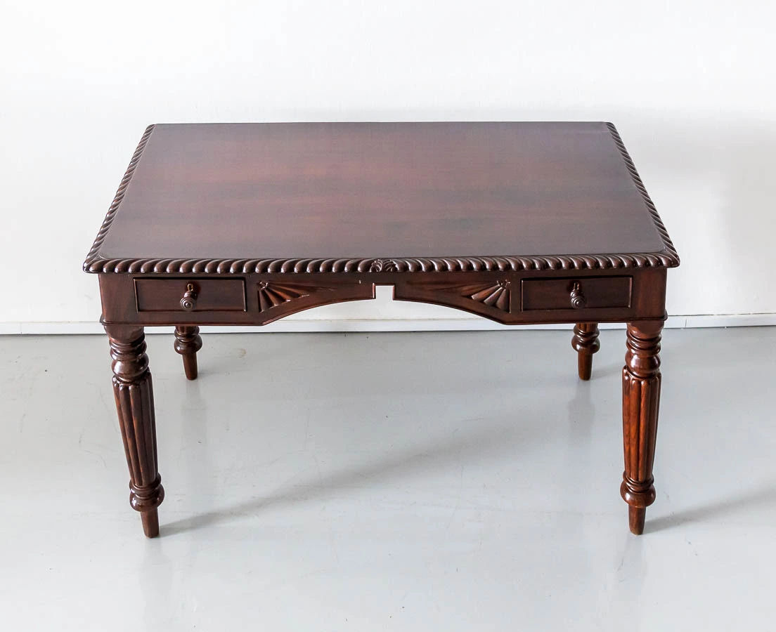 Antique Desks - British Colonial Rosewood Writing Desk - The Past Perfect Collection - Singapore