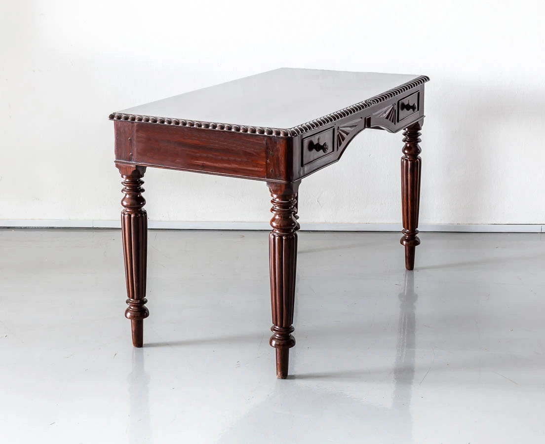 Antique Desks - British Colonial Rosewood Writing Desk - The Past Perfect Collection - Singapore