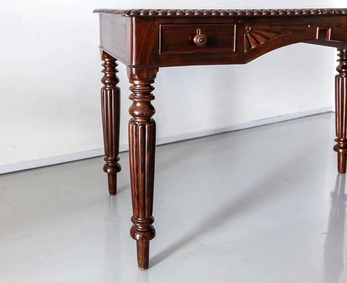 Antique Desks - British Colonial Rosewood Writing Desk - The Past Perfect Collection - Singapore