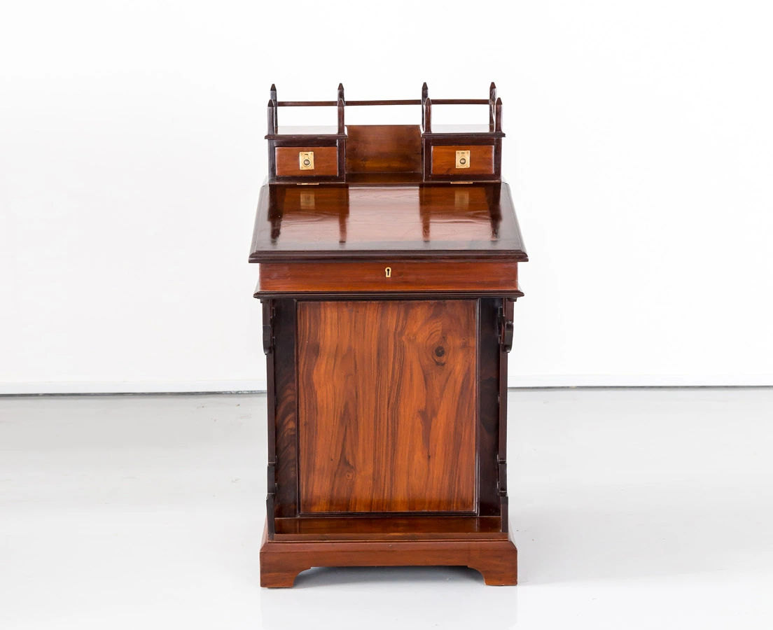 DSK-142 2L British colonial teakwood Davenport desk l The Past Perfect Collection l Singapore