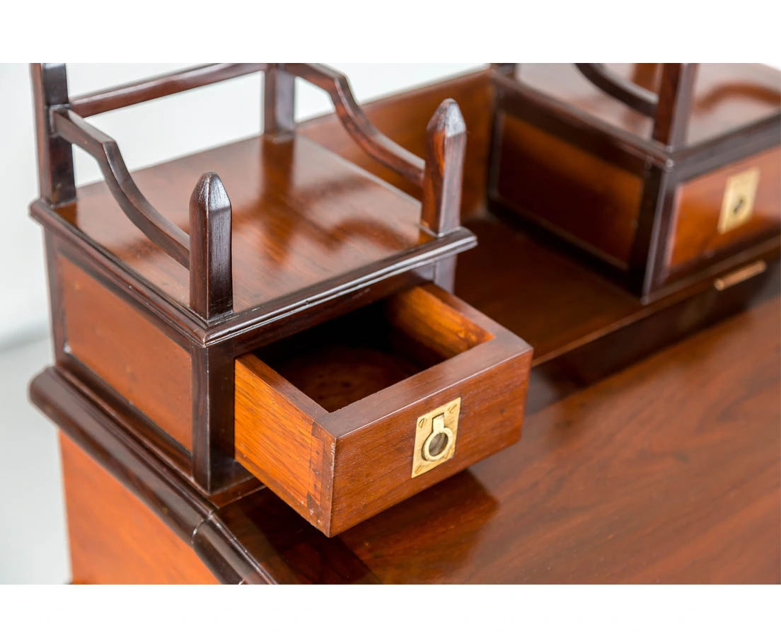 DSK-142 5L British colonial teakwood Davenport desk l The Past Perfect Collection l Singapore