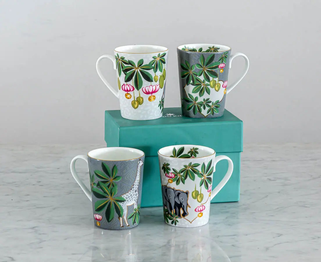 Savannah Tall Mug Set - Good Earth - The Past Perfect Collection - Singapore