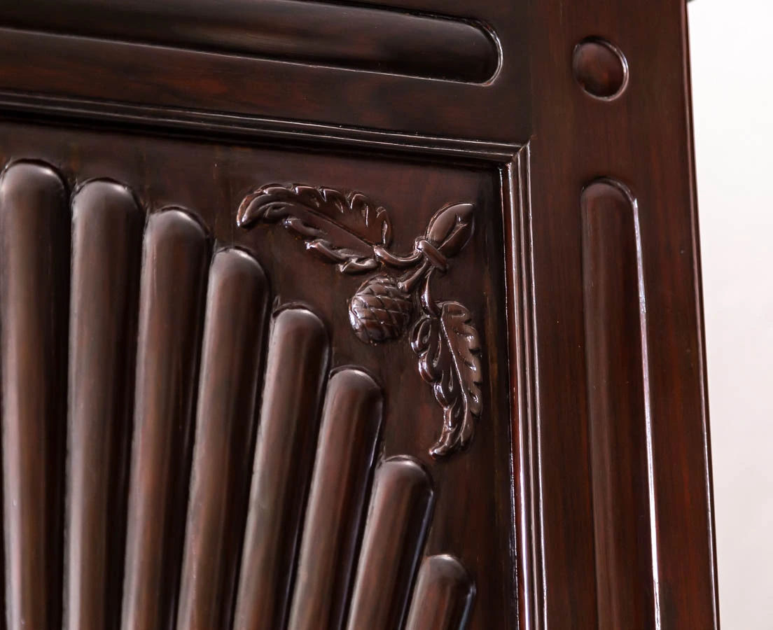 Antique Cupboards - British Colonial Rosewood Sunburst Cupboard - The Past Perfect Collection