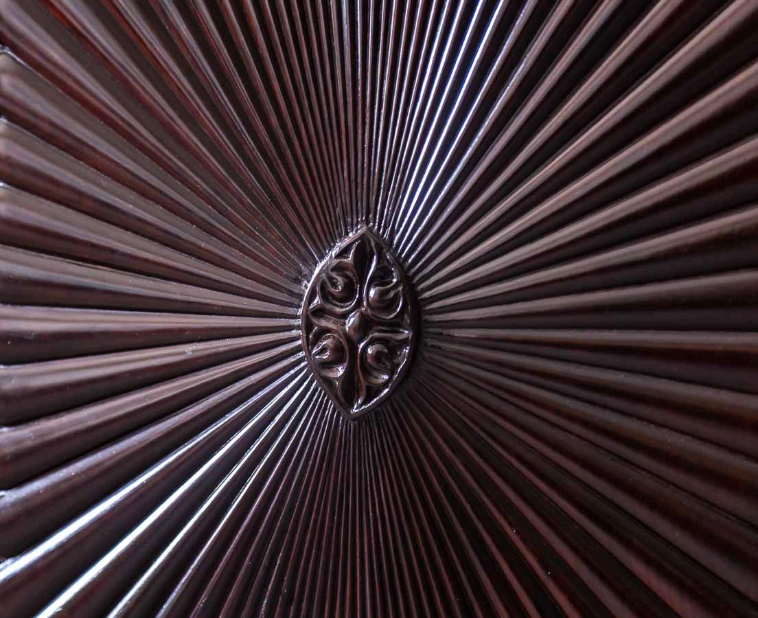 Antique Cupboards - British Colonial Rosewood Sunburst Cupboard - The Past Perfect Collection