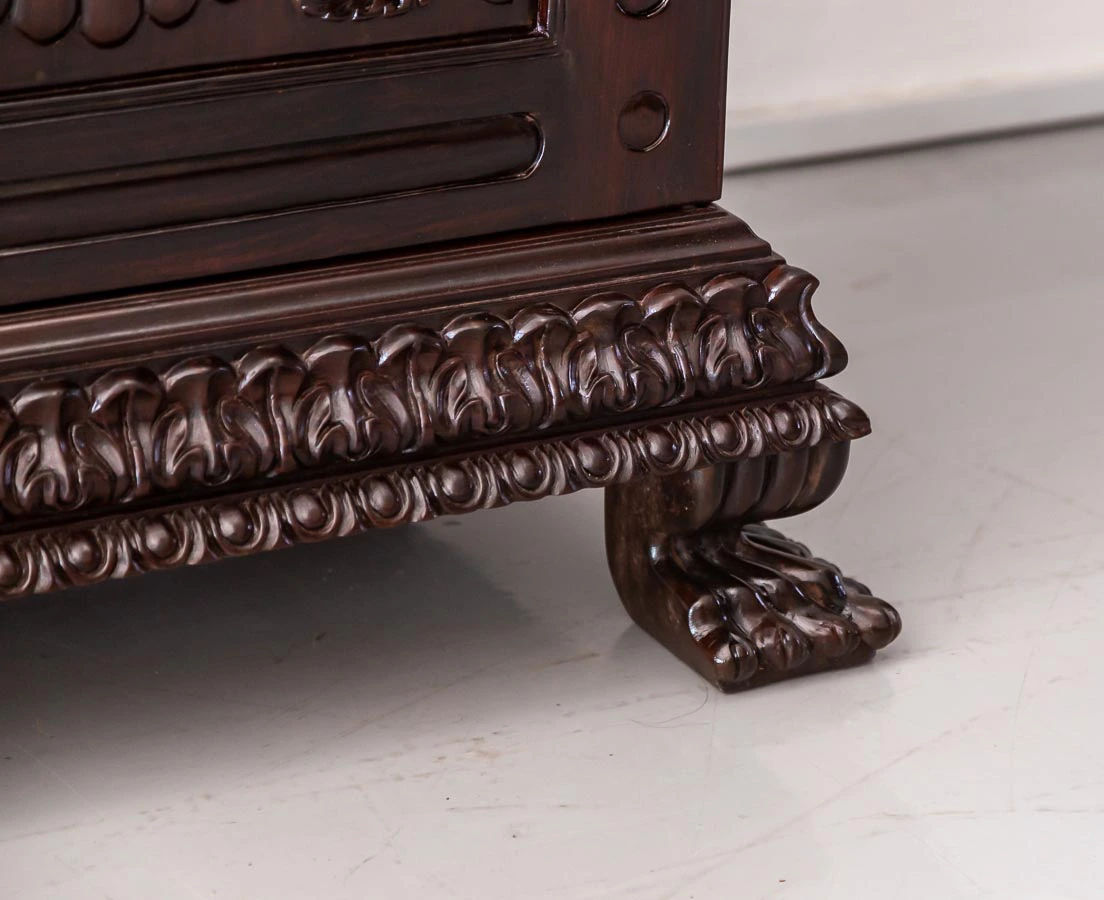 Antique Cupboards - British Colonial Rosewood Sunburst Cupboard - The Past Perfect Collection