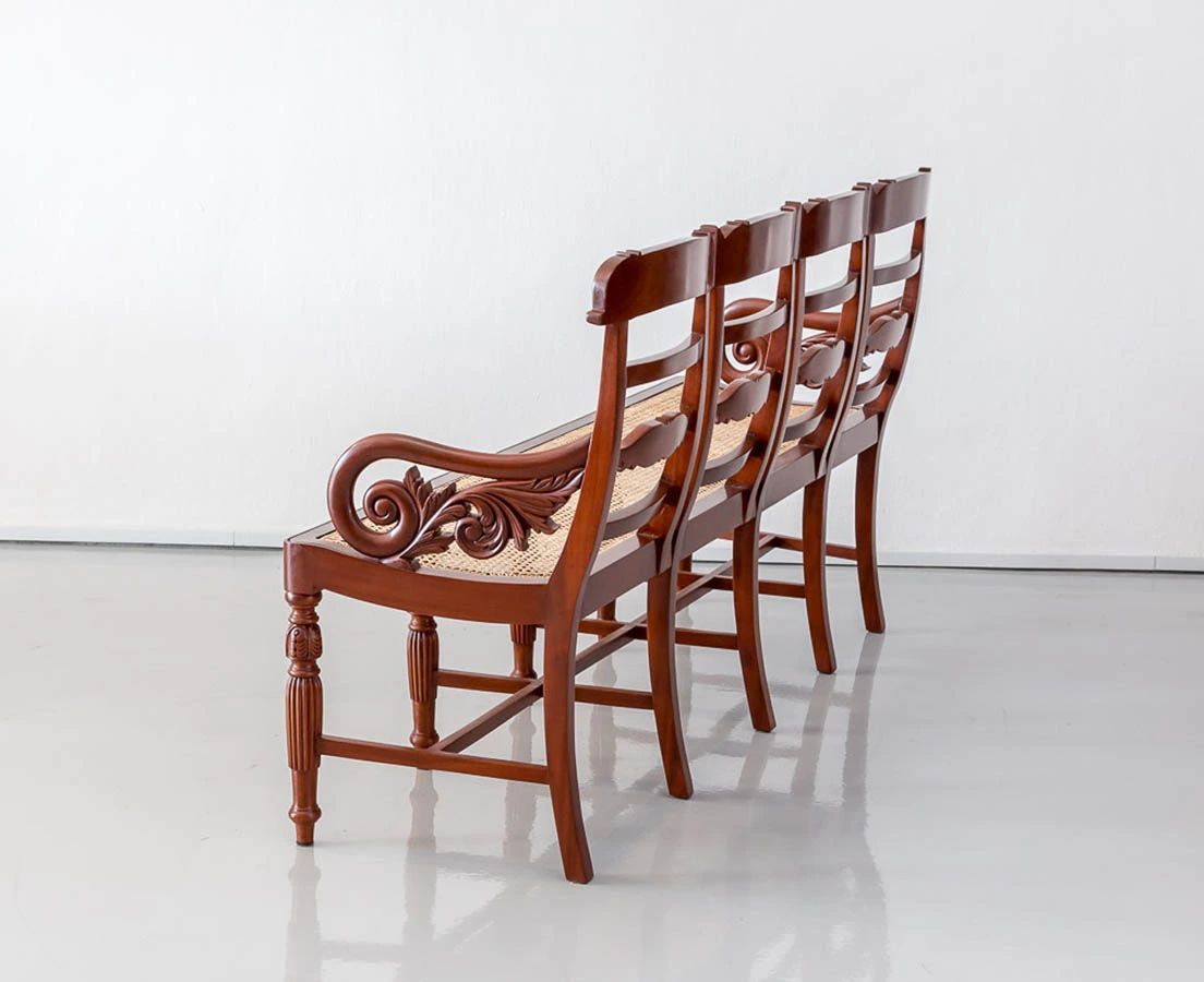 BSS-079 3L Portuguese colonial mahogany settee l The Past Perfect Collection l Singapore