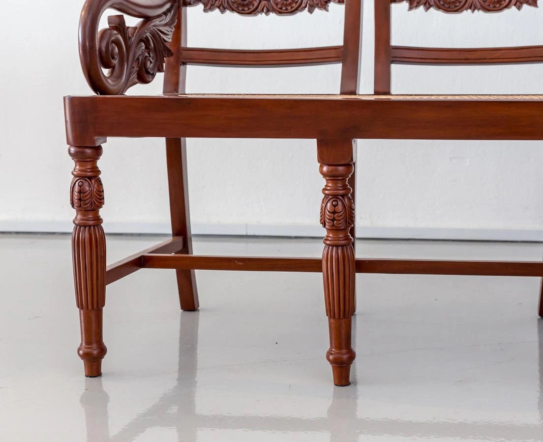 BSS-079 5L Portuguese colonial mahogany settee l The Past Perfect Collection l Singapore