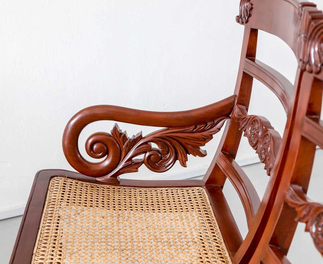 BSS-079 6L Portuguese colonial mahogany settee l The Past Perfect Collection l Singapore