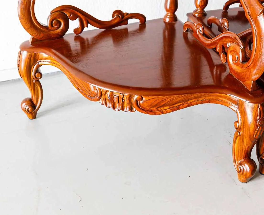 British Colonial teakwood Etageres - The Past Perfect Collection - Singapore