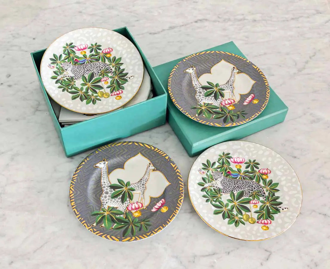 Savannah Tea Plates - Good Earth - The Past Perfect Collection - Singapore