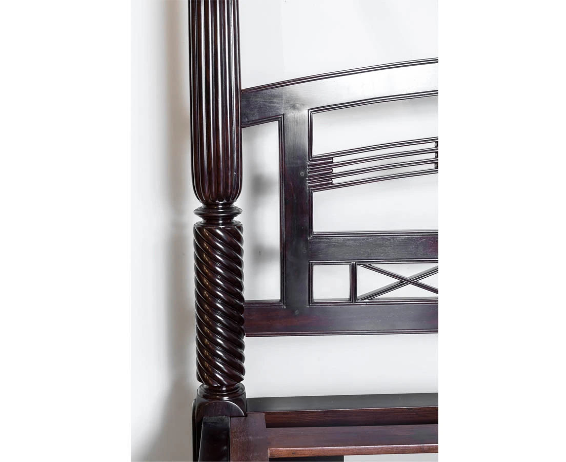 BED-026 3L British Colonial Rosewood Four Poster Bed l The Past Perfect Collection l Singapore
