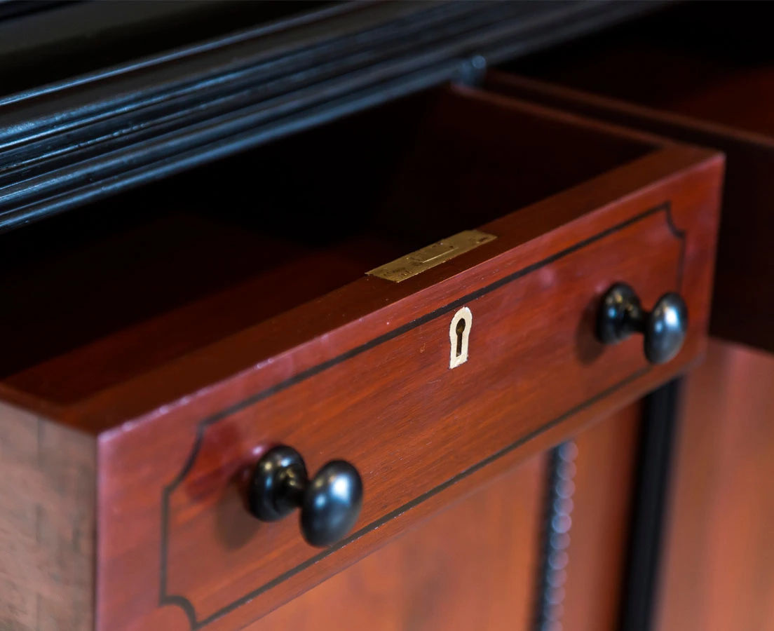 CUP-377 10L Dutch Colonial Mahogany & Ebony Cupboard l The Past Perfect Collection l Singapore