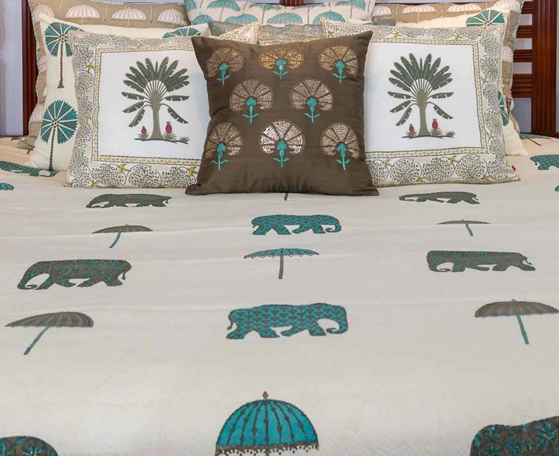 Mysore Cotton Bed Cover Good Earth l The Past Perfect Collection l Singapore