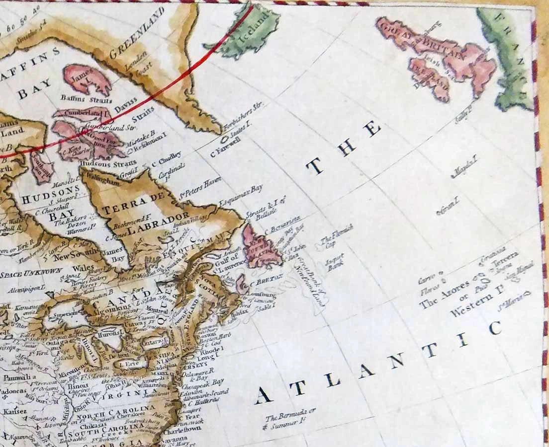 MAP-049 3L Antique Map North America - Cook - 1783 l The Past Perfect Collection l Singapore copy