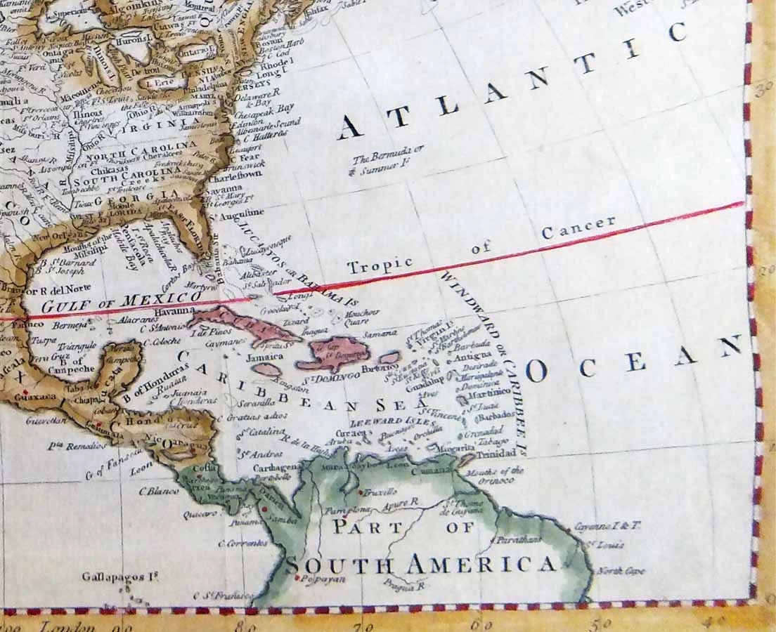 MAP-049 4L Antique Map North America - Cook - 1783 l The Past Perfect Collection l Singapore copy