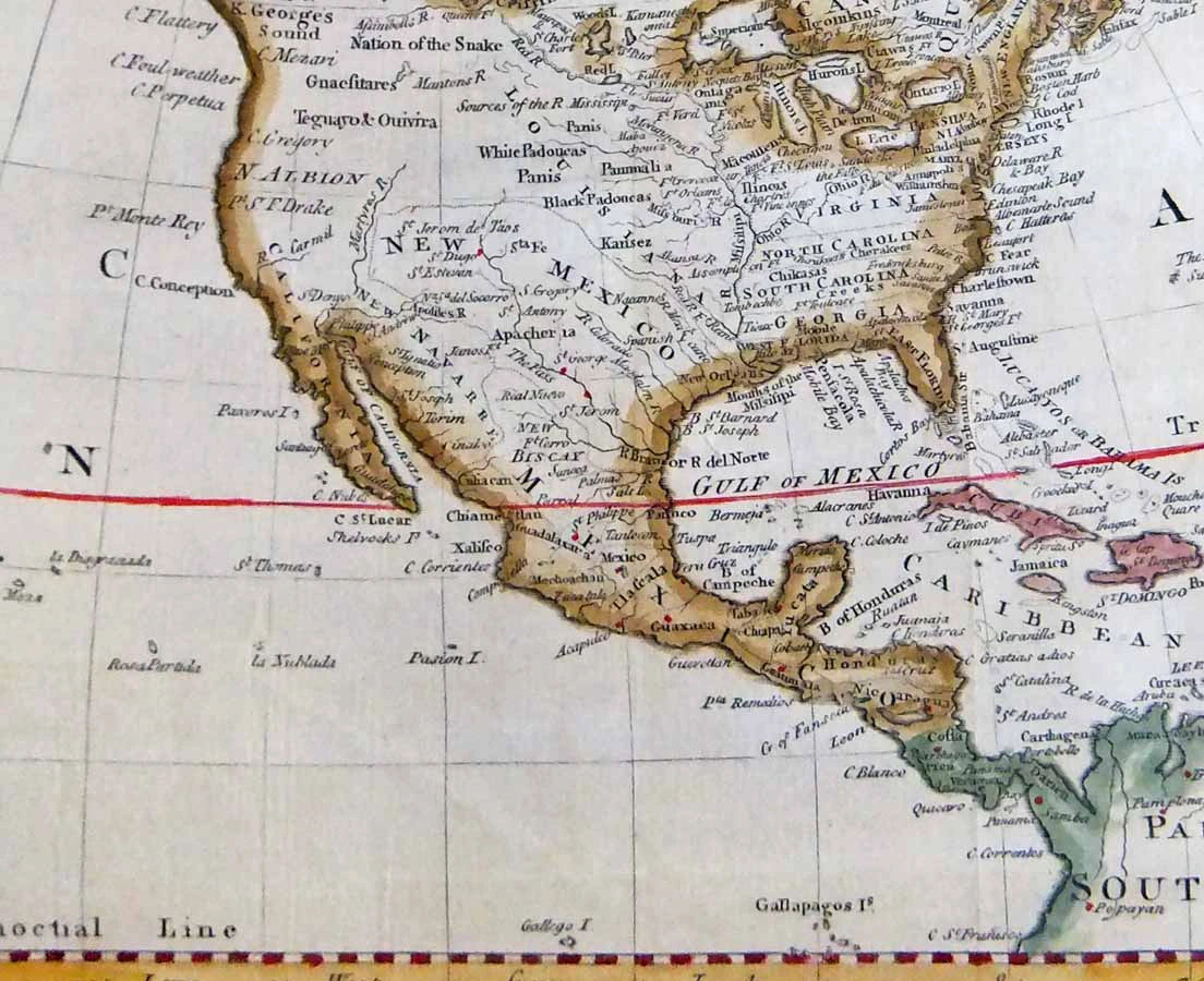 MAP-049 5L Antique Map North America - Cook - 1783 l The Past Perfect Collection l Singapore copy