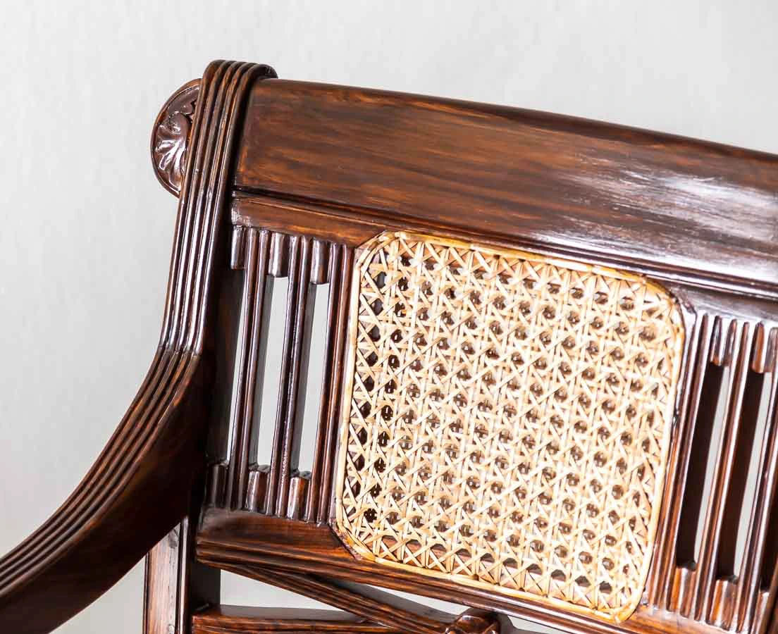 Pair of British Colonial Rosewood Arm Chairs - The Past Perfect Collection - Singapore