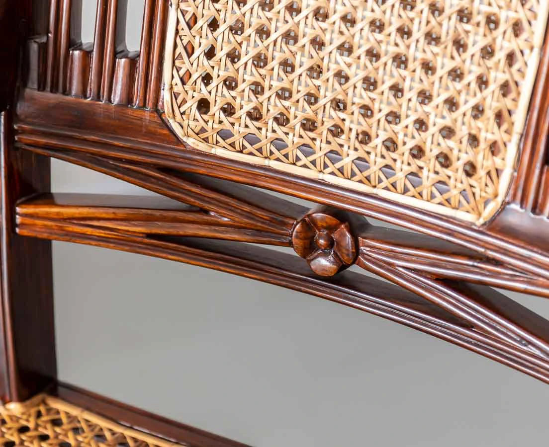 Pair of British Colonial Rosewood Arm Chairs - The Past Perfect Collection - Singapore