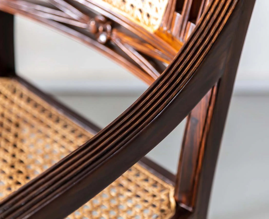 Pair of British Colonial Rosewood Arm Chairs - The Past Perfect Collection - Singapore