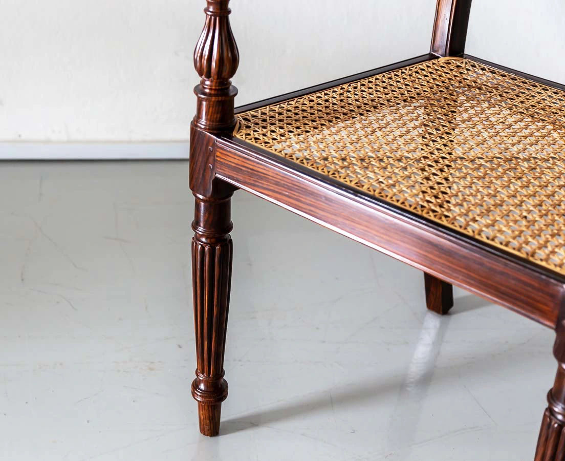 Pair of British Colonial Rosewood Arm Chairs - The Past Perfect Collection - Singapore