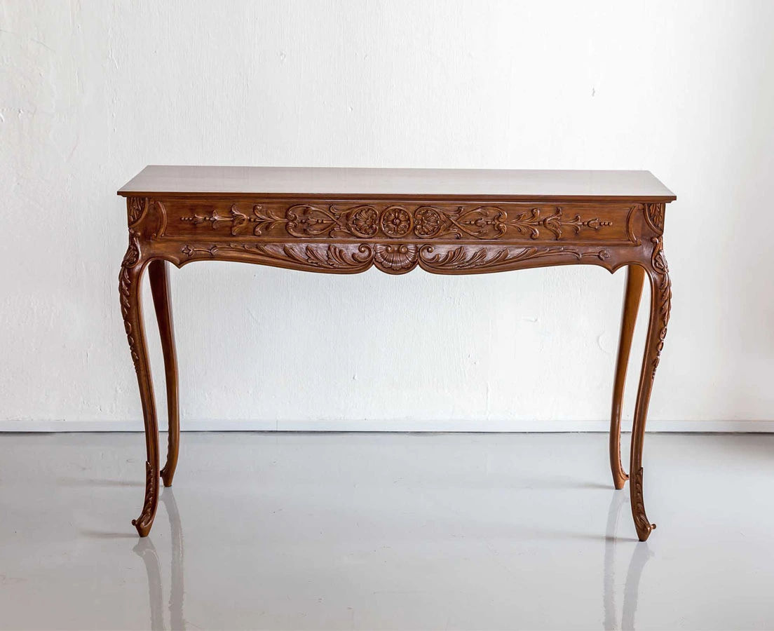 TAB-380 1L British Colonial Teakwood Console Table l The Past Perfect Collection l Singapore