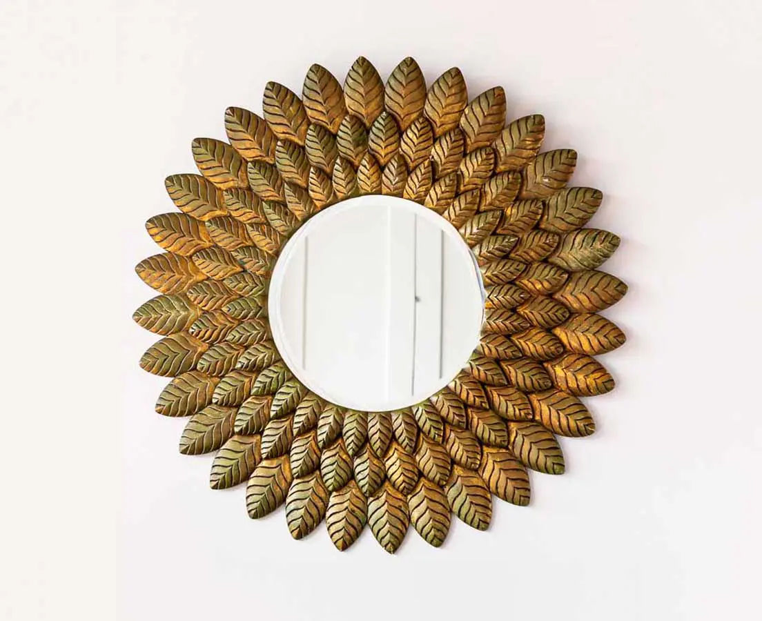 Vintage Teakwood Sunburst Mirror - The Past Perfect Collection - Singapore