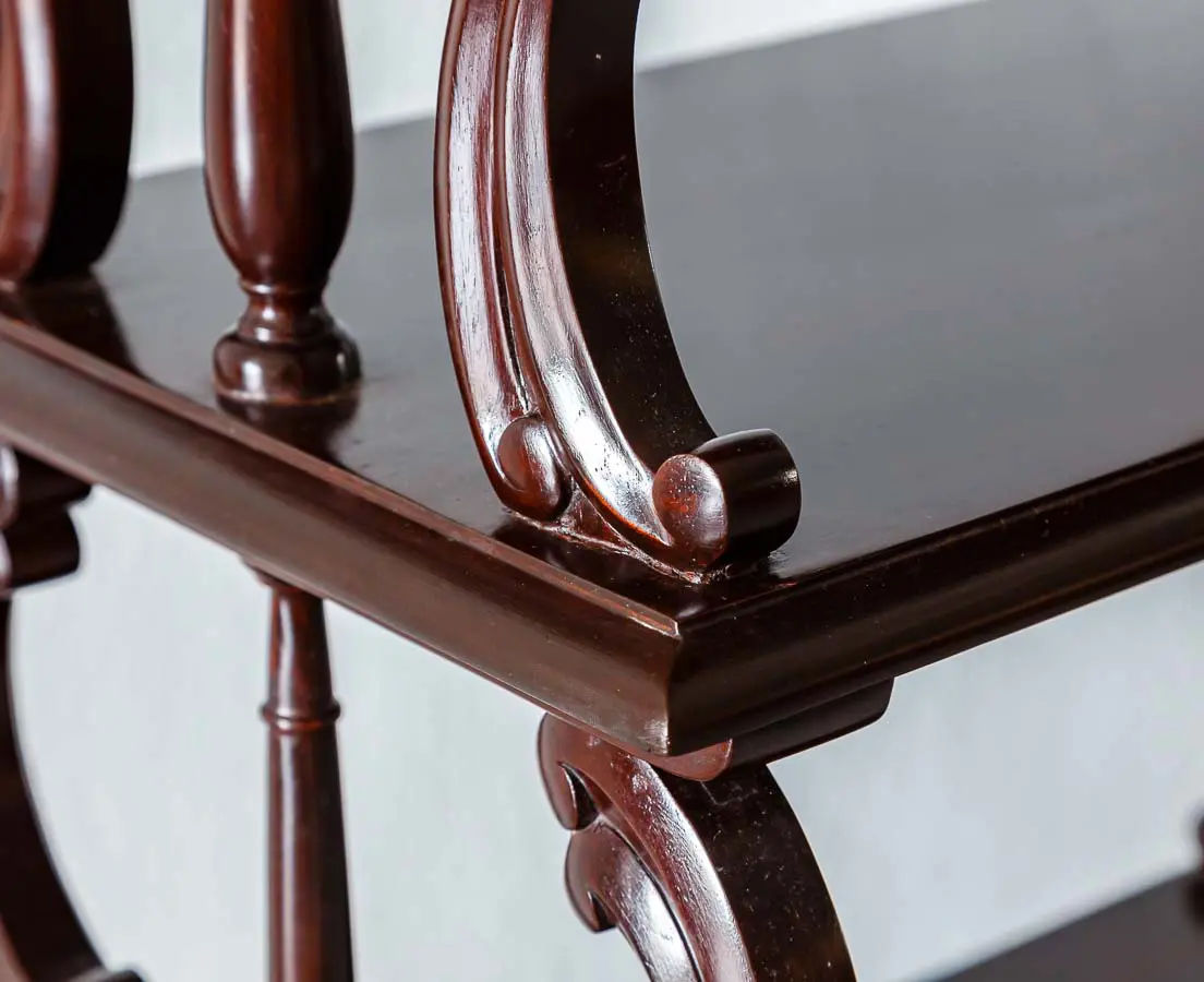 Antique Shelves - British Colonial Mahogany Whatnot - The Past Perfect Collection - Singapore