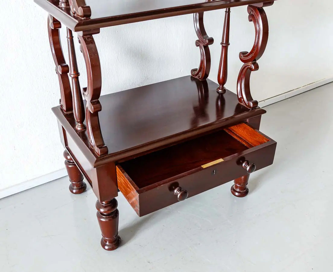Antique Shelves - British Colonial Mahogany Whatnot - The Past Perfect Collection - Singapore