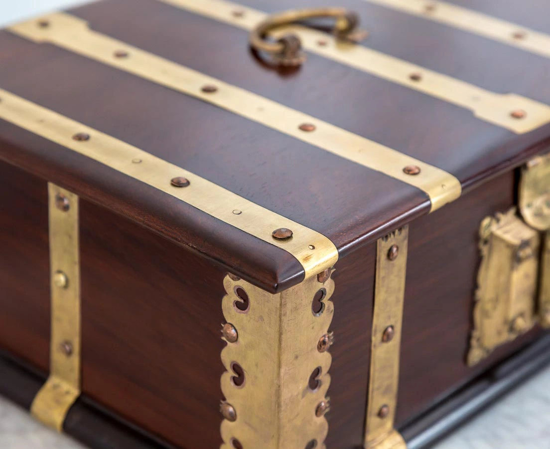 BOX-272 7L British Colonial Mahogany Cash Box l The Past Perfect Collection l Singapore