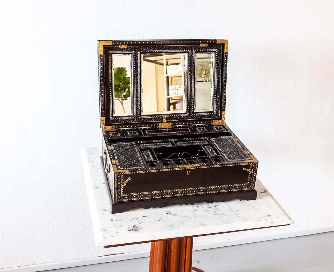 BOX-274 1L Anglo-Indian Ebony Dressing Box l The Past Perfect Collection l Singapore
