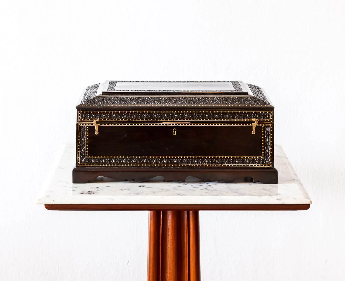 BOX-274 2L Anglo-Indian Ebony Dressing Box l The Past Perfect Collection l Singapore