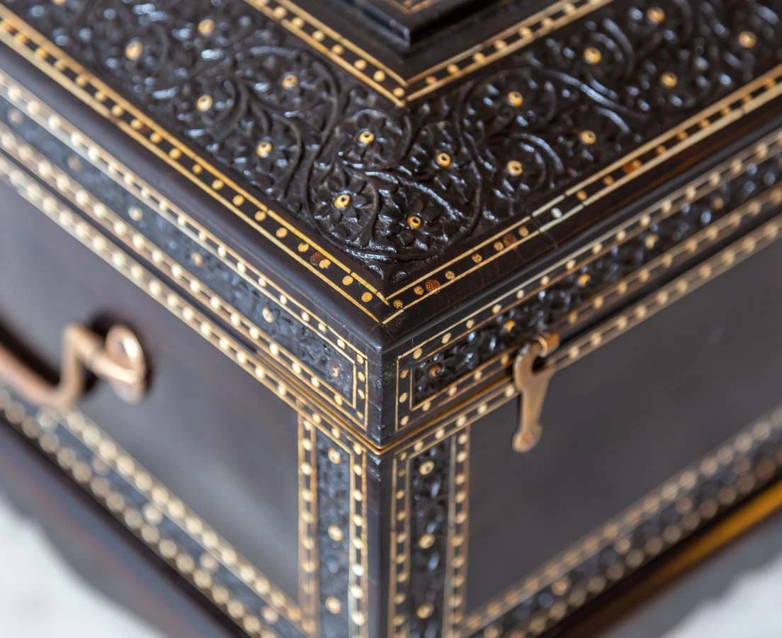 BOX-274 2bL Anglo-Indian Ebony Dressing Box l The Past Perfect Collection l Singapore