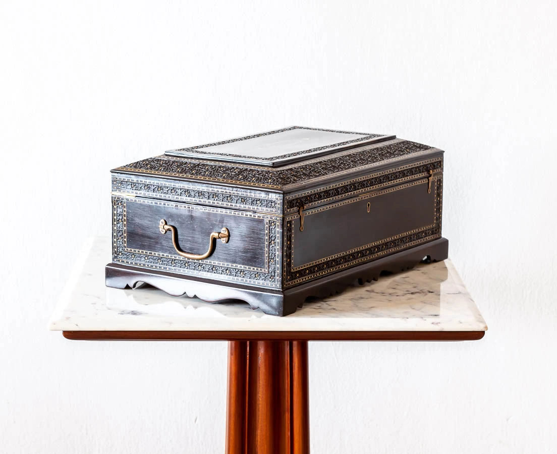 BOX-274 3L Anglo-Indian Ebony Dressing Box l The Past Perfect Collection l Singapore