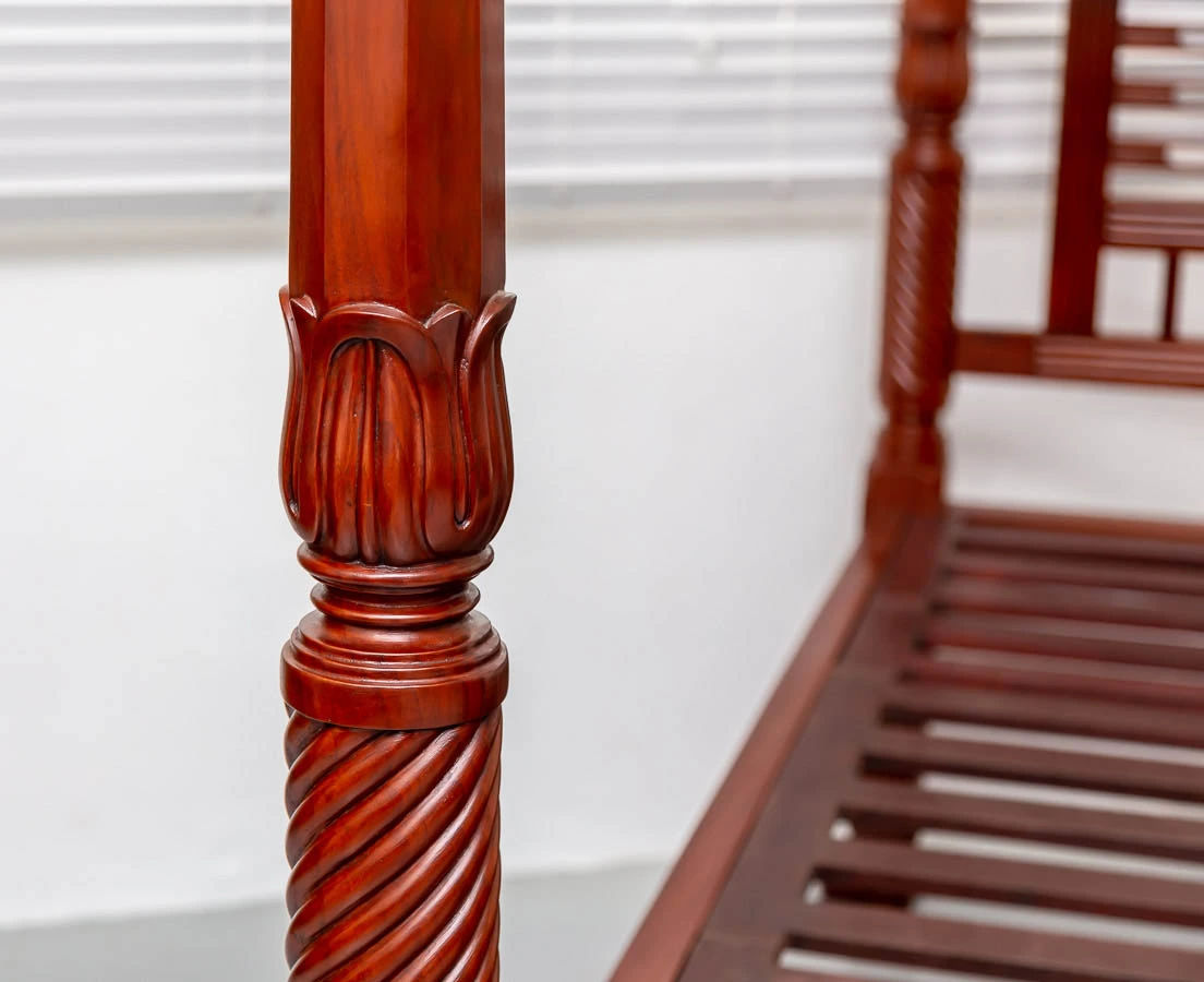 BSS-025 5L British Colonial Mahogany Four Poster Bed l The Past Perfect Collection l Singapore