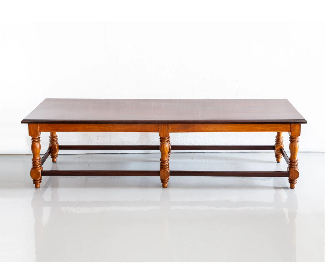 BSS-075 3L Pair of British Colonial Satinwood & Rosewood benches l The Past Perfect Collection l Singapore