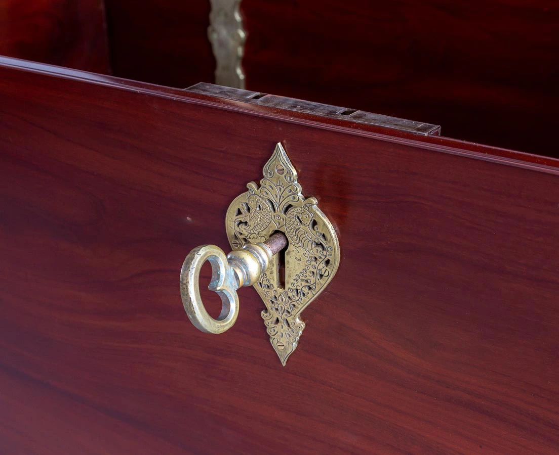 CHE-140-5L Indo-Dutch Mahogany Brass Bound Chest l The Past Perfect Collection l Singapore