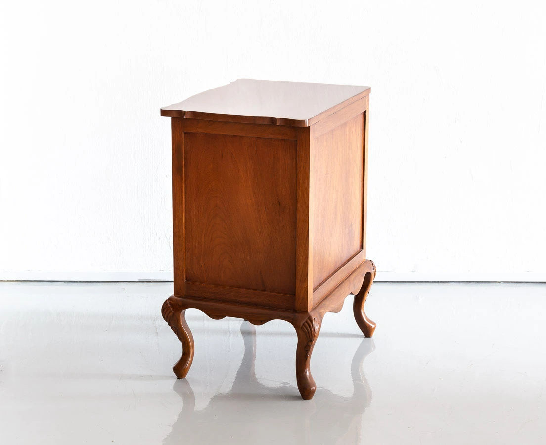 CUP-390 4L Pair of British Colonial Teakwood Bedside Tables l The Past Perfect Collection l Singapore